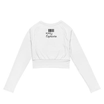 Born A Capricorn - Women’s Premium Long Sleeve Crop Top