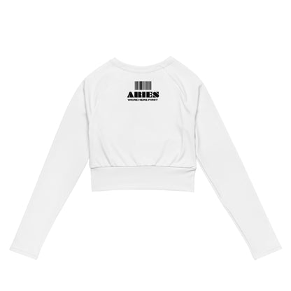 Aries were HERE First - Women’s Premium Long Sleeve Crop Top