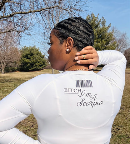 Bitch I’m A Scorpio - Women’s Premium Long Sleeve Crop Top